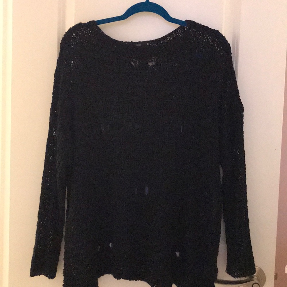 LF OVERSIZED BLACK KNIT SWEATER